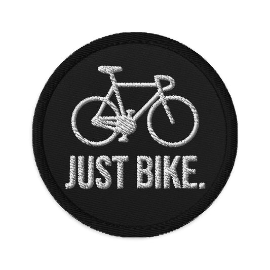 JUST BIKE. Embroidered patches