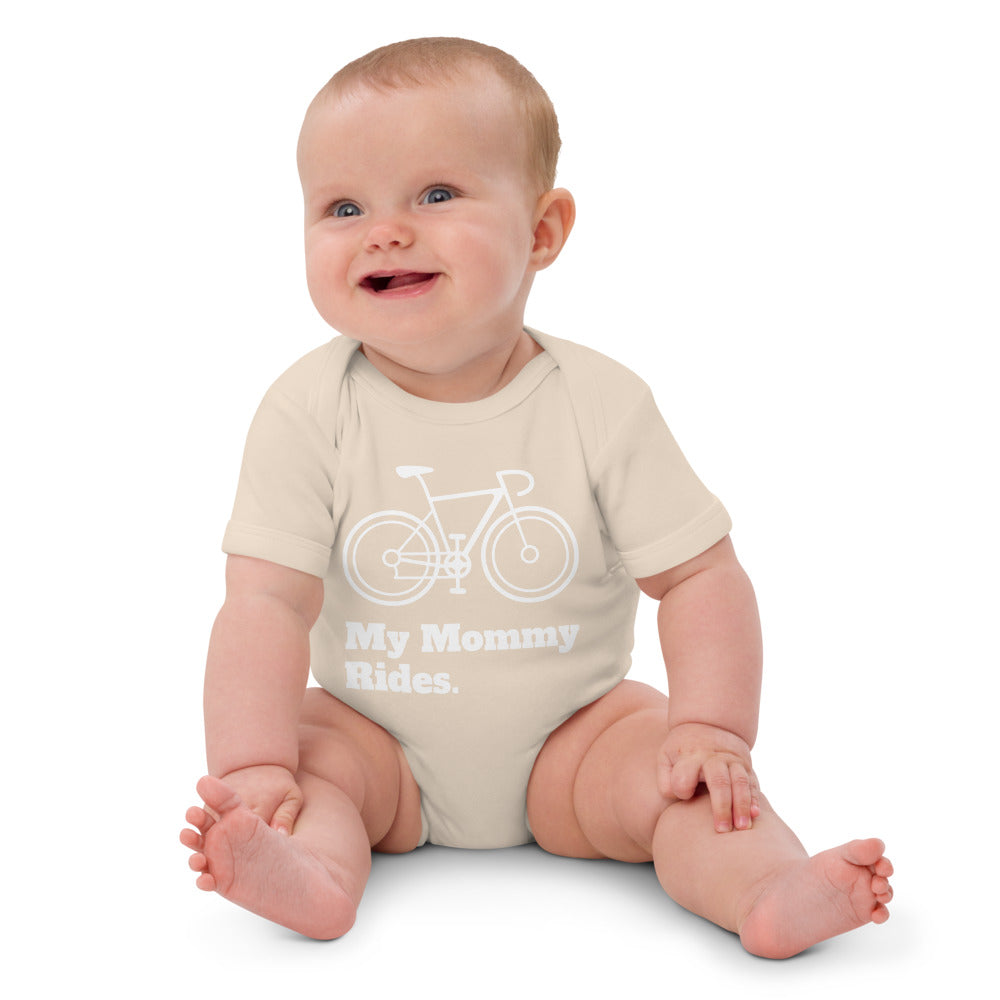 My Mommy Rides. Organic cotton baby bodysuit